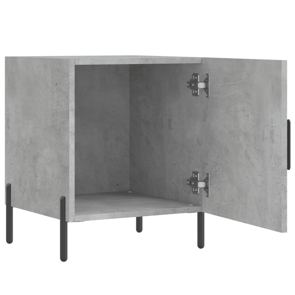 Bedside Cabinets 2 pcs Concrete Grey 40x40x50 cm Engineered Wood