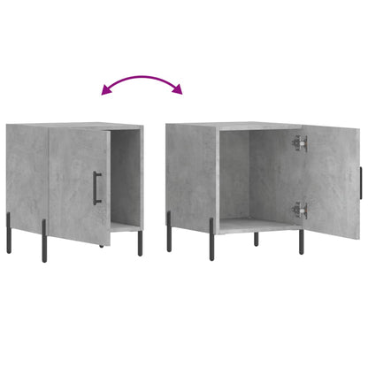 Bedside Cabinets 2 pcs Concrete Grey 40x40x50 cm Engineered Wood