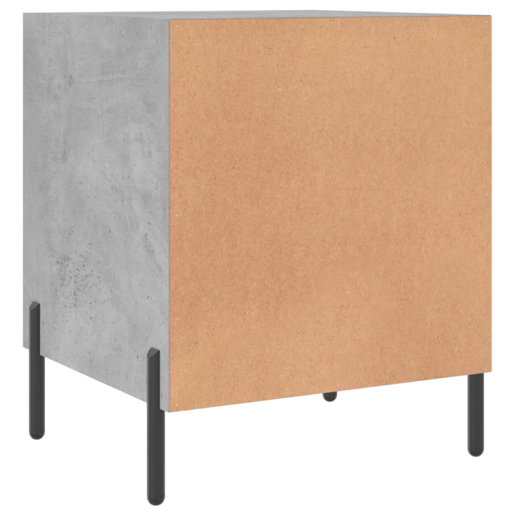 Bedside Cabinets 2 pcs Concrete Grey 40x40x50 cm Engineered Wood