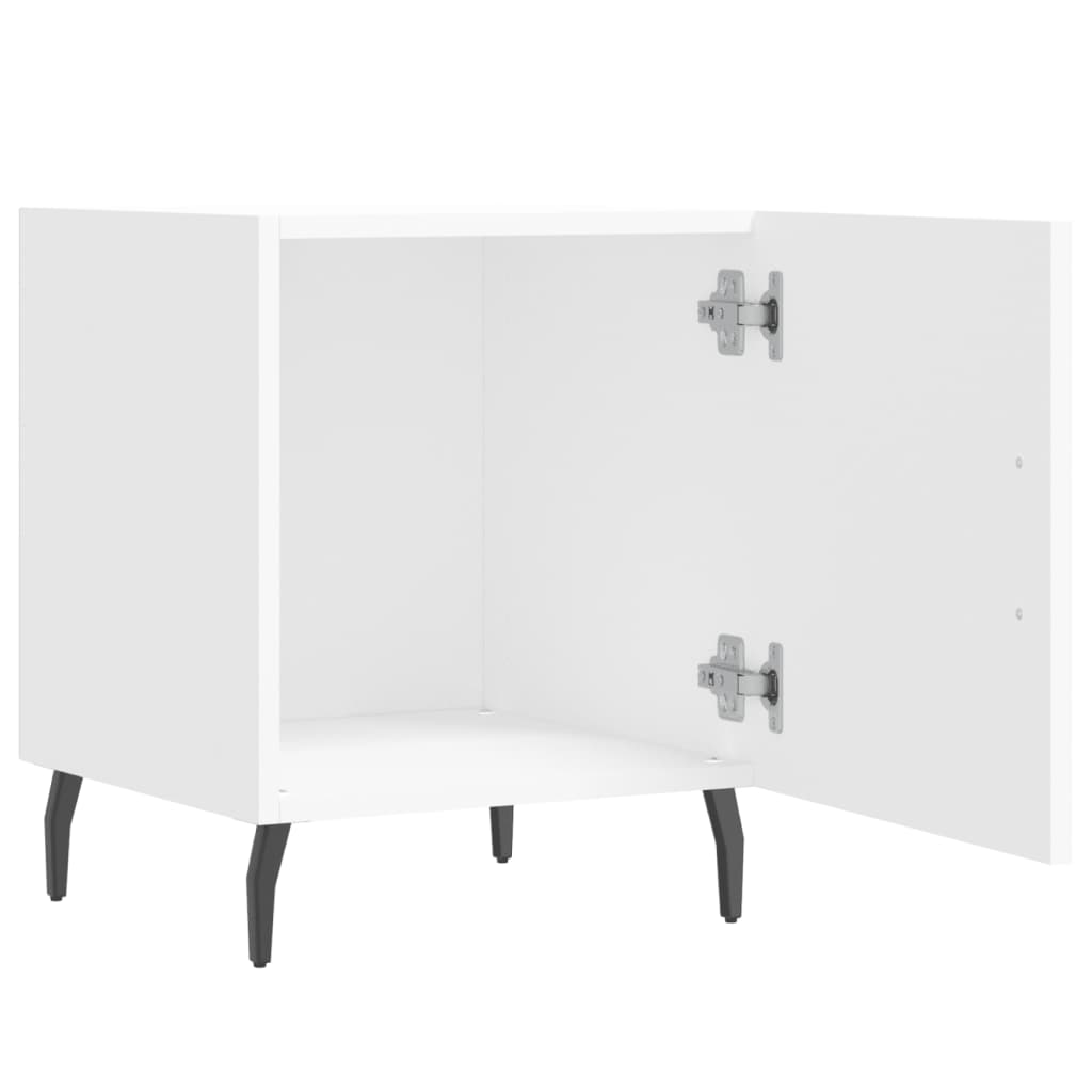 Bedside Cabinets 2 pcs White 40x40x50 cm Engineered Wood