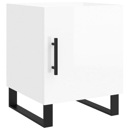 Bedside Cabinets 2 pcs High Gloss White 40x40x50 cm Engineered Wood