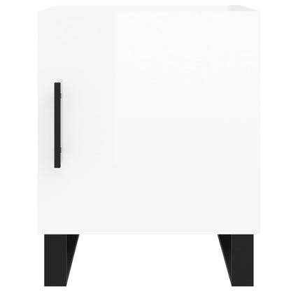 Bedside Cabinets 2 pcs High Gloss White 40x40x50 cm Engineered Wood