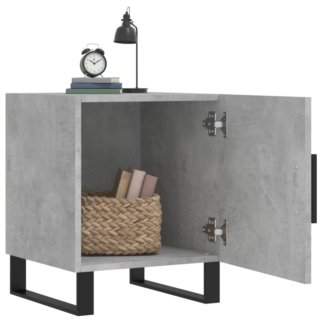 Bedside Cabinets 2 pcs Concrete Grey 40x40x50 cm Engineered Wood