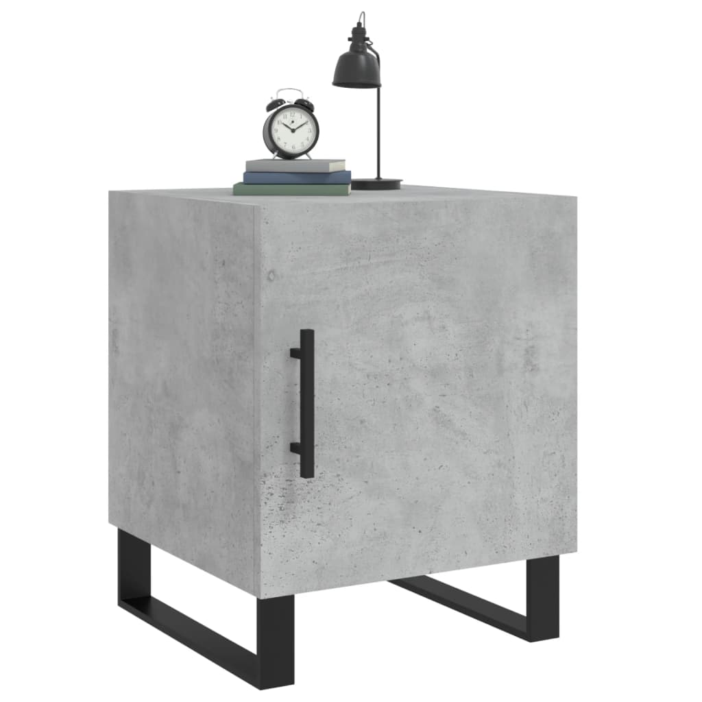 Bedside Cabinets 2 pcs Concrete Grey 40x40x50 cm Engineered Wood