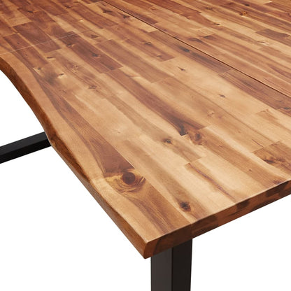 Dining Table with Live Edge 180x90x75 cm Solid Wood Acacia