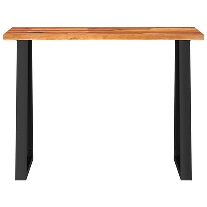 Console Table with Live Edge 110x35x80 cm Solid Wood Acacia