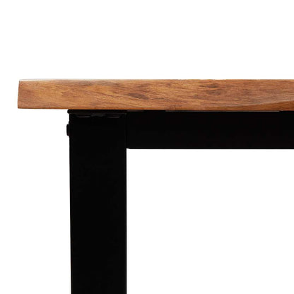 Console Table with Live Edge 110x35x80 cm Solid Wood Acacia