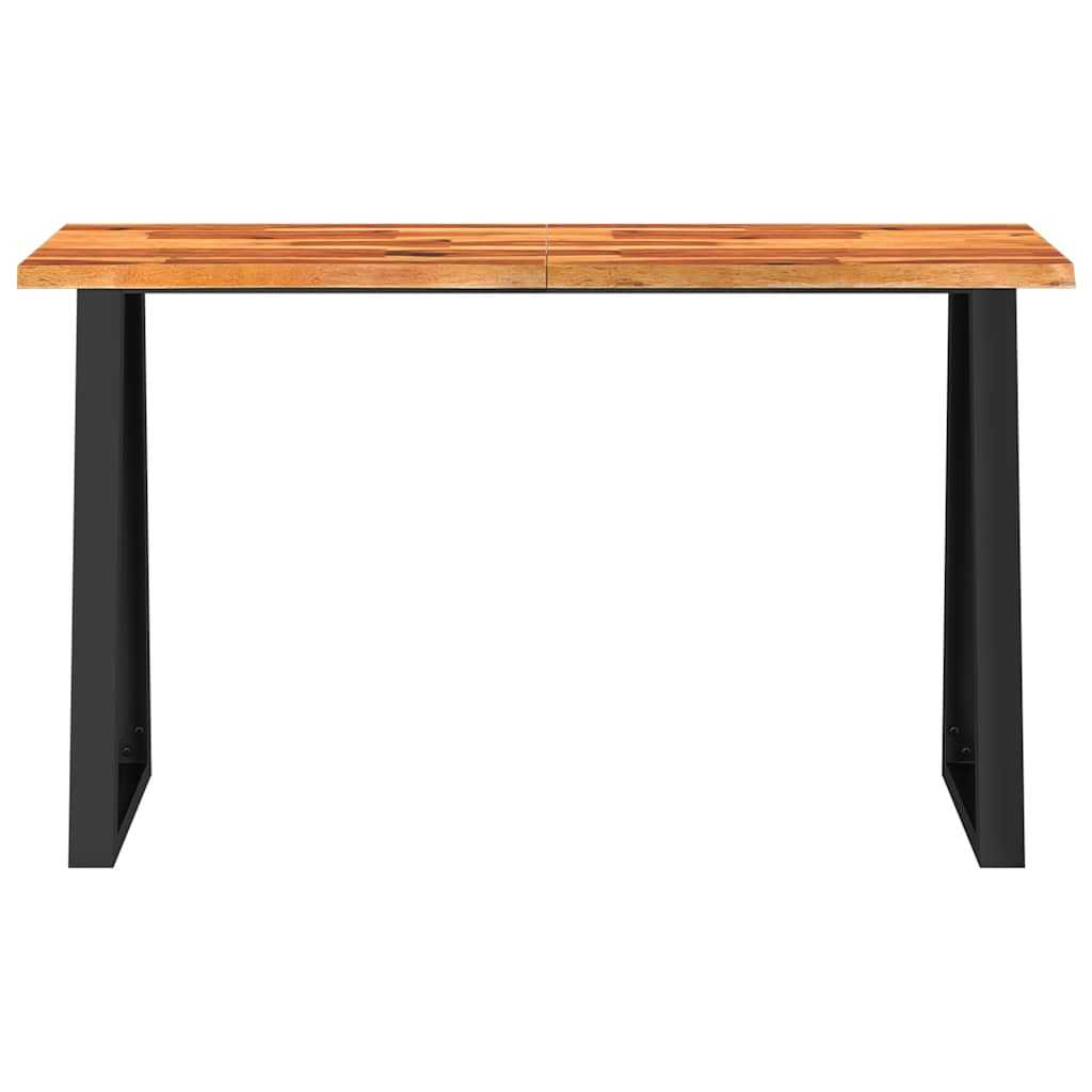 Console Table with Live Edge 140x40x80 cm Solid Wood Acacia