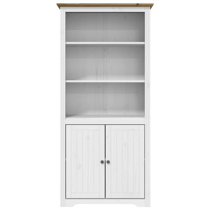 Bookcase BODO White and Brown 80x40x172 cm Solid Wood Pine