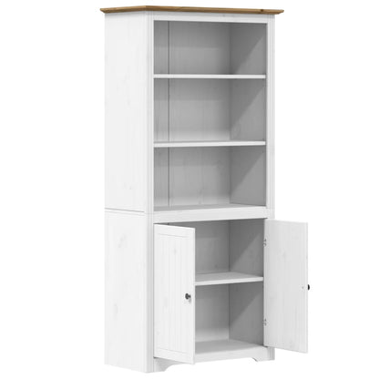 Bookcase BODO White and Brown 80x40x172 cm Solid Wood Pine