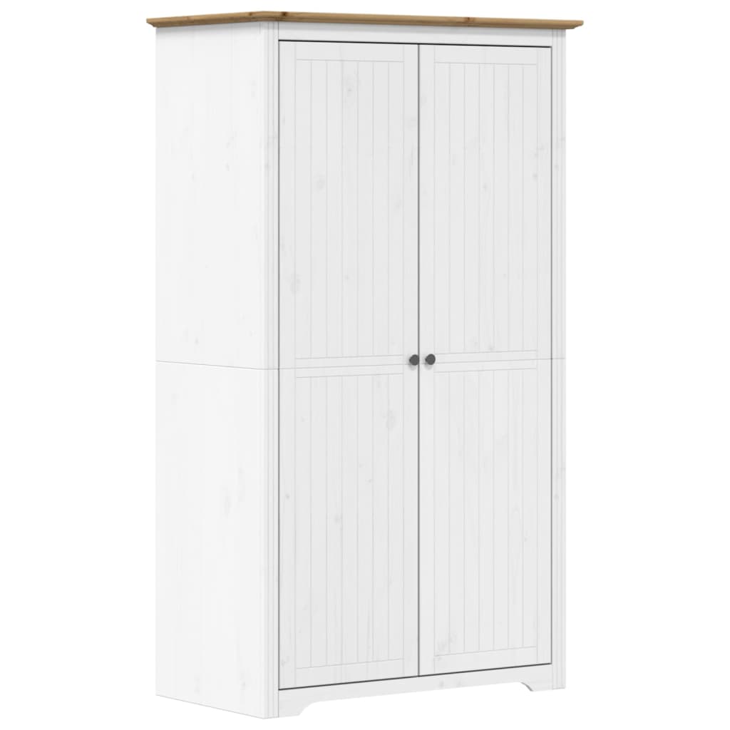 Wardrobe BODO White and Brown 101x52x176.5 cm Solid Wood Pine