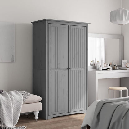 Wardrobe BODO Grey 101x52x176.5 cm Solid Wood Pine