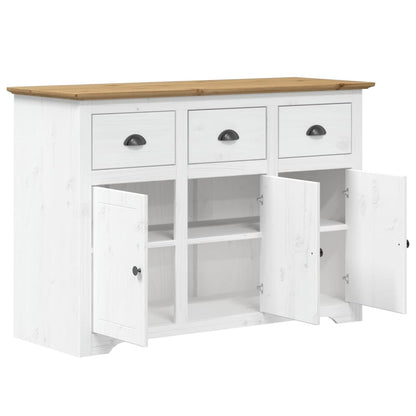 Sideboard BODO White and Brown 115x43x79.5 cm Solid Wood Pine