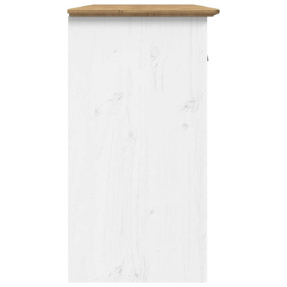 Sideboard BODO White and Brown 115x43x79.5 cm Solid Wood Pine