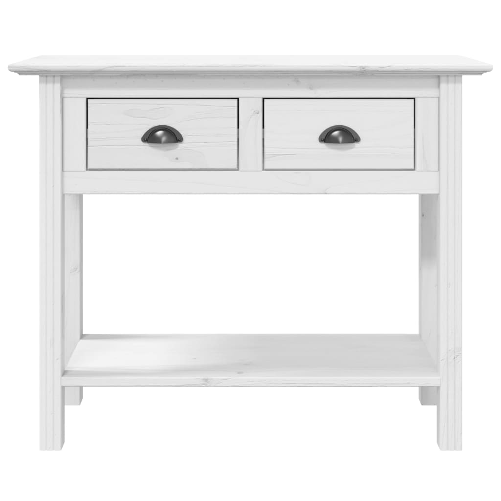 Console Table BODO White 90x34.5x73 cm Solid Wood Pine