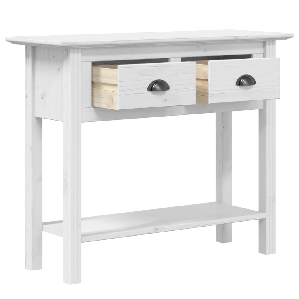 Console Table BODO White 90x34.5x73 cm Solid Wood Pine