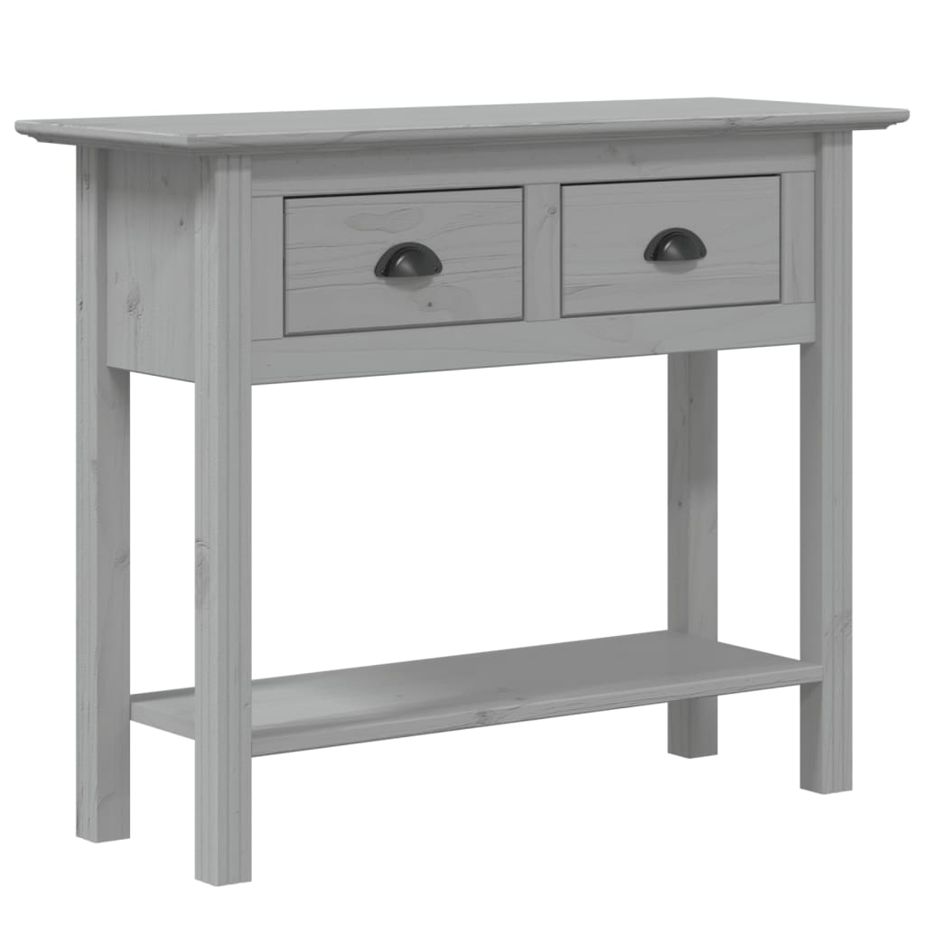 Console Table BODO Grey 90x34.5x73 cm Solid Wood Pine