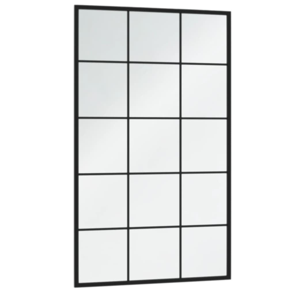 Wall Mirrors 2 pcs Black 100x60 cm Metal