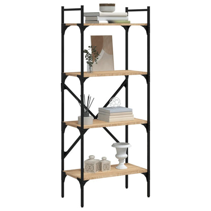 Bookcase 4-Tier Sonoma Oak 56x31.5x138.5 cm Engineered Wood