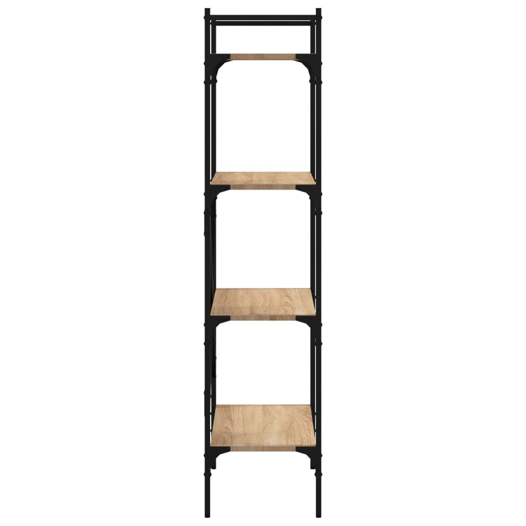 Bookcase 4-Tier Sonoma Oak 56x31.5x138.5 cm Engineered Wood