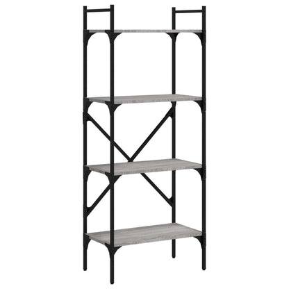 Bookcase 4-Tier Grey Sonoma 56x31.5x138.5 cm Engineered Wood