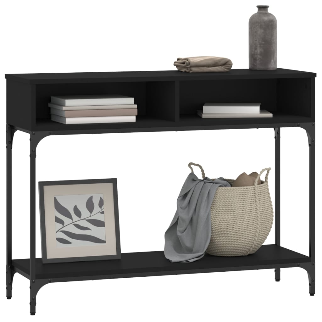 Console Table Black 100x30.5x75 cm Engineered Wood