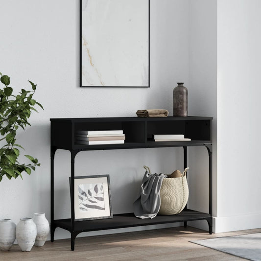 Console Table Black 100x30.5x75 cm Engineered Wood