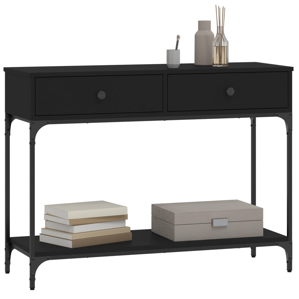 Console Table Black 100x34.5x75 cm Engineered Wood