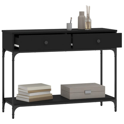 Console Table Black 100x34.5x75 cm Engineered Wood