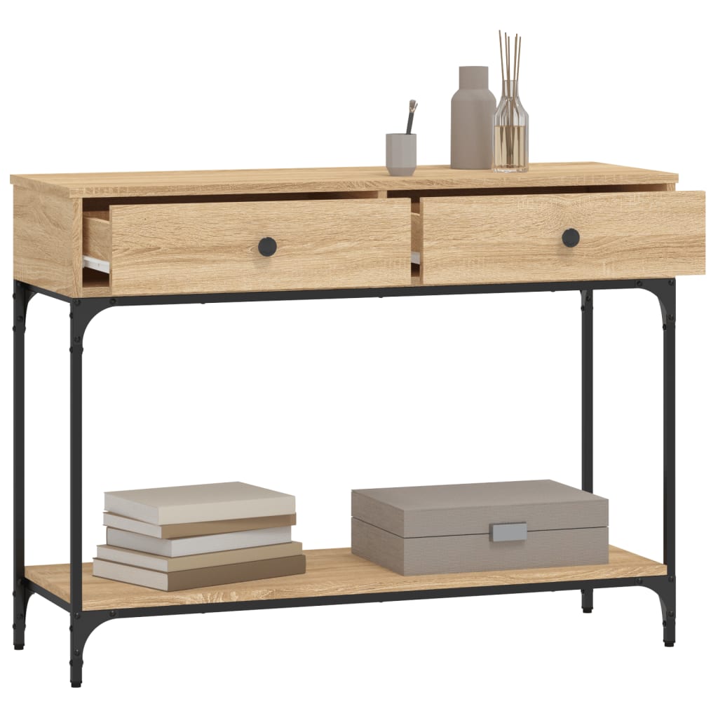 Console Table Sonoma Oak 100x34.5x75 cm Engineered Wood