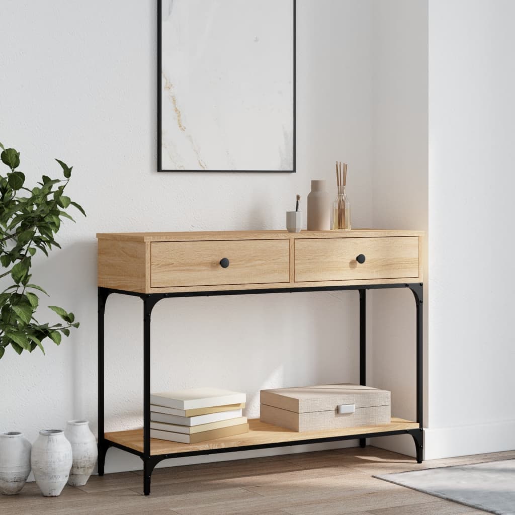 Console Table Sonoma Oak 100x34.5x75 cm Engineered Wood