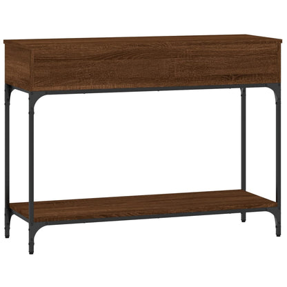 Console Table Brown Oak 100x34.5x75 cm Engineered Wood