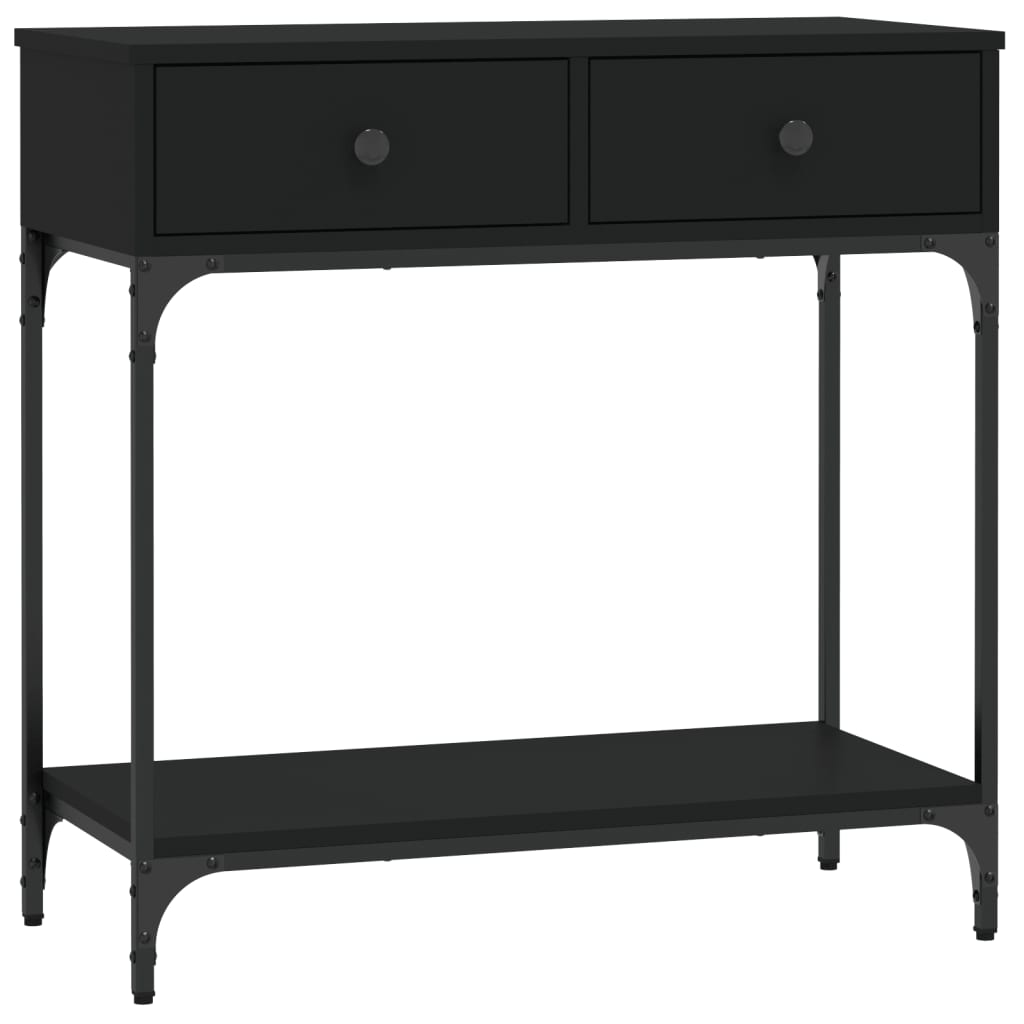 Console Table Black 75x34.5x75 cm Engineered Wood