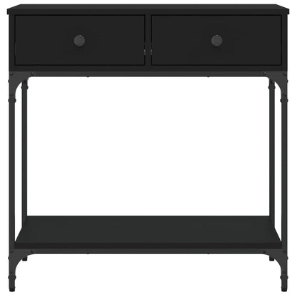 Console Table Black 75x34.5x75 cm Engineered Wood