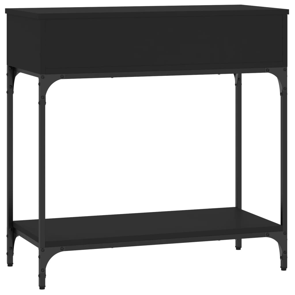 Console Table Black 75x34.5x75 cm Engineered Wood