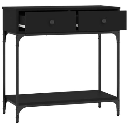 Console Table Black 75x34.5x75 cm Engineered Wood