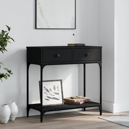 Console Table Black 75x34.5x75 cm Engineered Wood