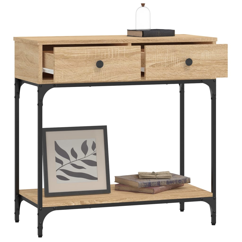 Console Table Sonoma Oak 75x34.5x75 cm Engineered Wood