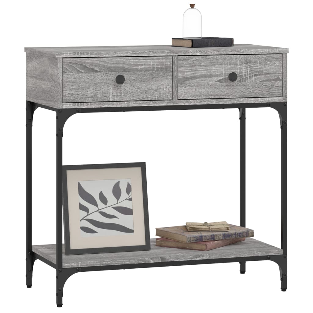 Console Table Grey Sonoma 75x34.5x75 cm Engineered Wood