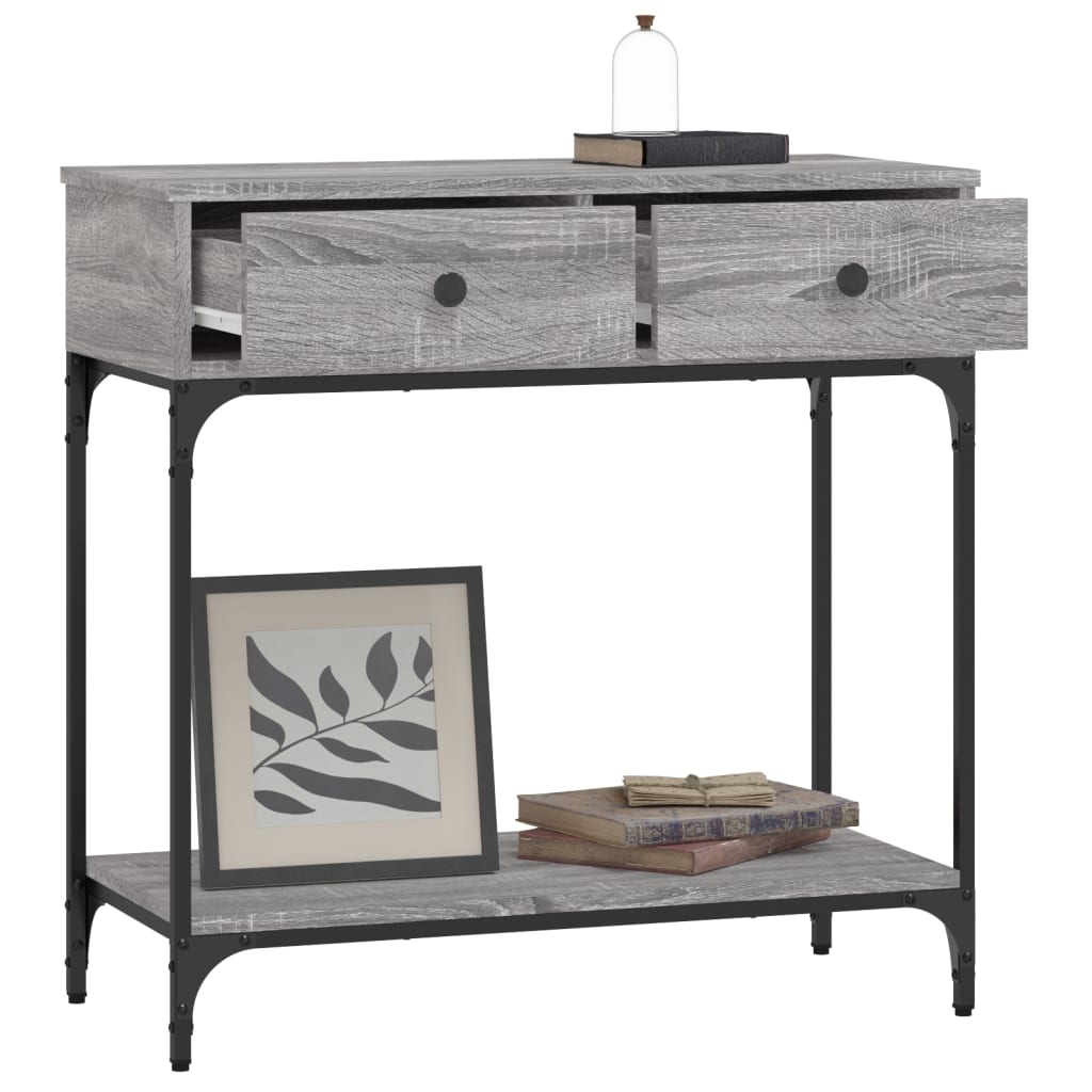 Console Table Grey Sonoma 75x34.5x75 cm Engineered Wood