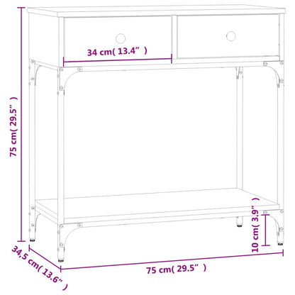 Console Table Grey Sonoma 75x34.5x75 cm Engineered Wood