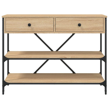 Console Table with Drawers and Shelves Sonoma Oak Engineered Wood