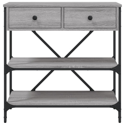 Console Table Grey Sonoma 75x34.5x75 cm Engineered Wood