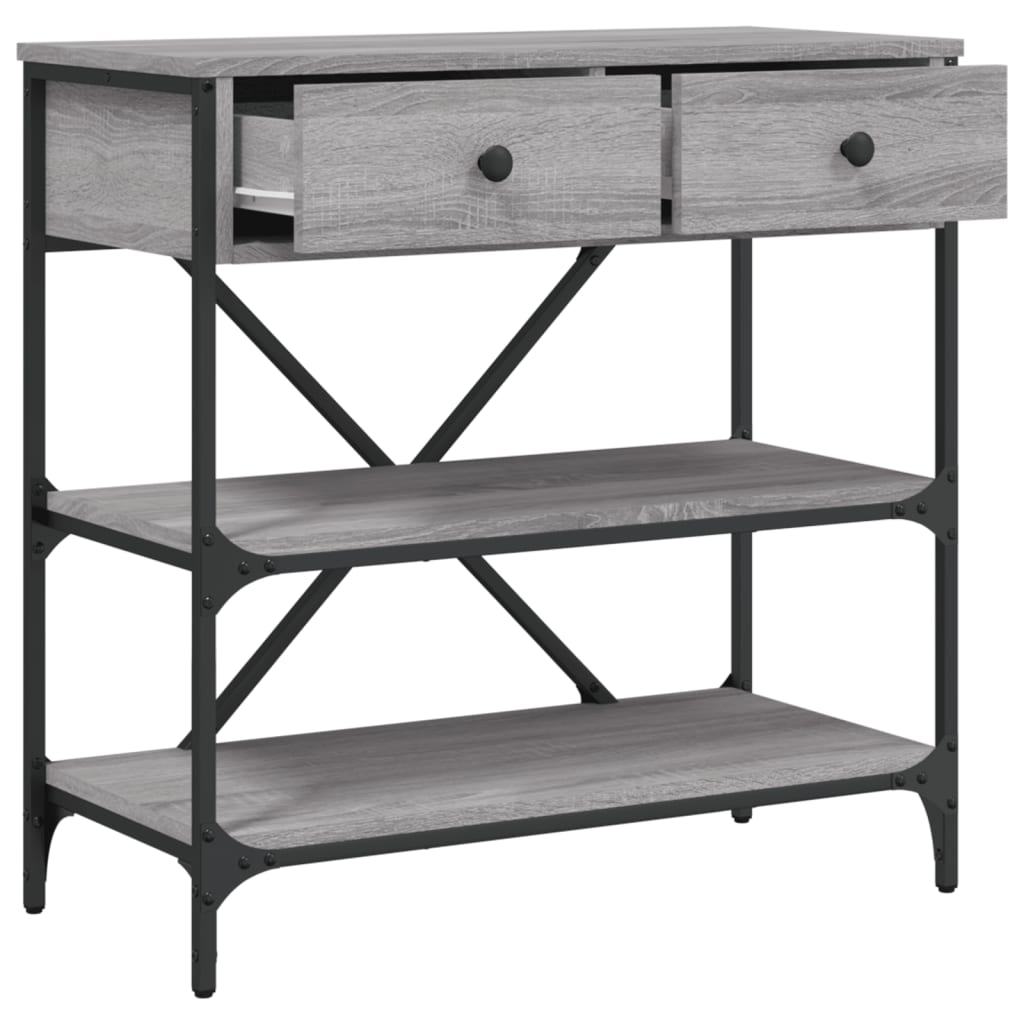 Console Table Grey Sonoma 75x34.5x75 cm Engineered Wood