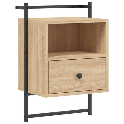 Bedside Cabinet Wall-mounted Sonoma Oak 40x30x61 cm Engineered Wood