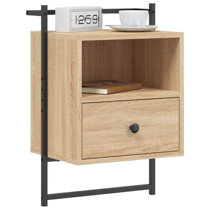 Bedside Cabinet Wall-mounted Sonoma Oak 40x30x61 cm Engineered Wood