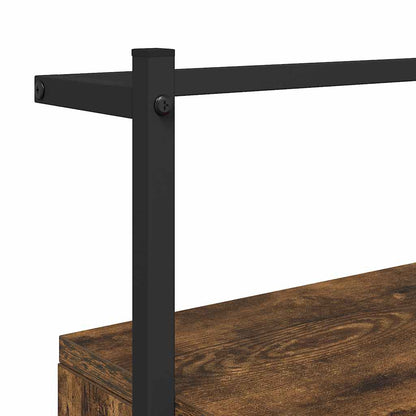 Bedside Cabinet Wall-mounted Smoked Oak 35x30x51 cm Engineered Wood