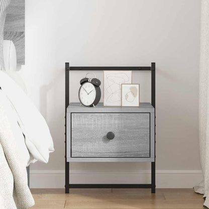 Bedside Cabinet Wall-mounted Grey Sonoma 35x30x51 cm Engineered Wood