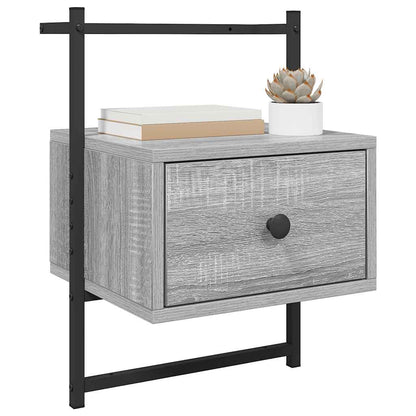 Bedside Cabinet Wall-mounted Grey Sonoma 35x30x51 cm Engineered Wood