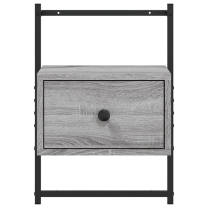 Bedside Cabinet Wall-mounted Grey Sonoma 35x30x51 cm Engineered Wood